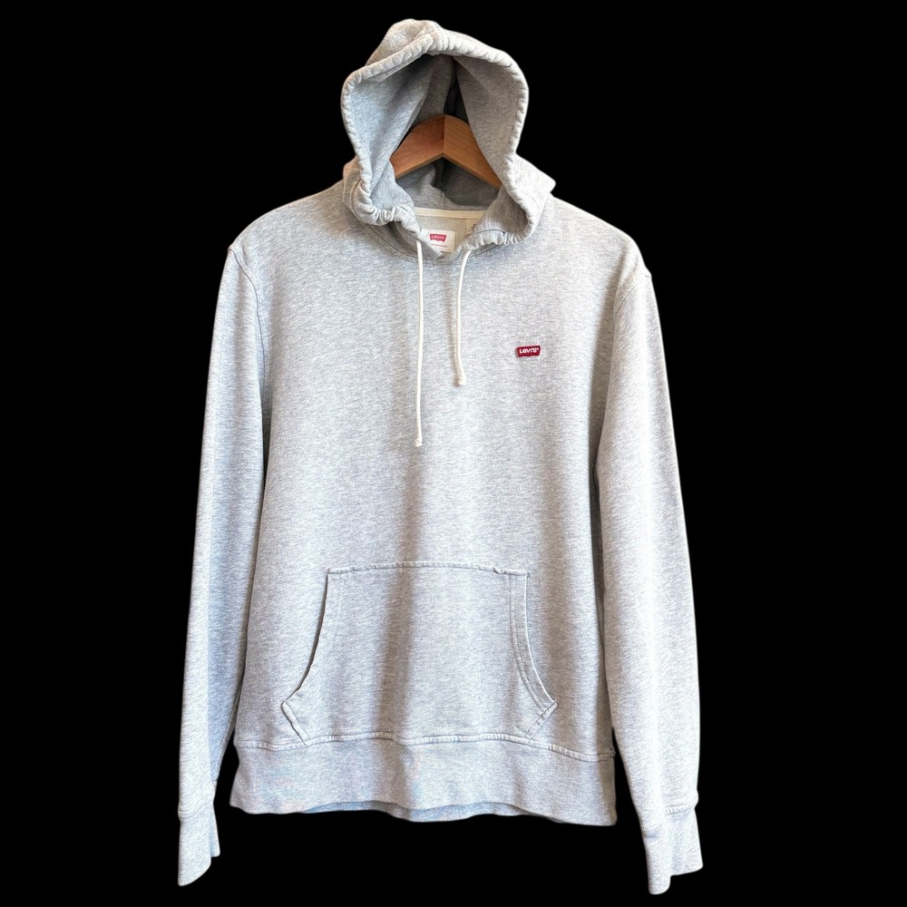 Levi's Grey Cotton Pullover 100% Cotton Hoodie‎ Sweatshirt Women Size M #293